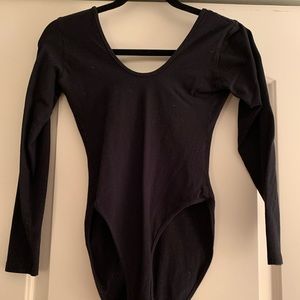 WORN ONCE American Apparel Black Onesie SZ L